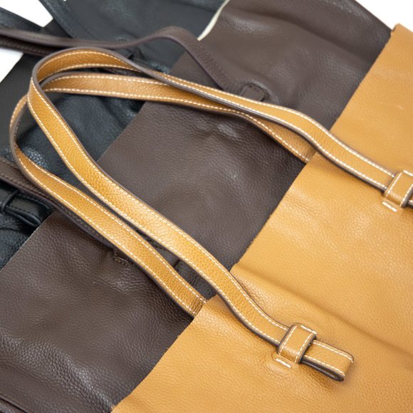 Leather Tote bag. Oversize genuine leather - Picture 9 of 16